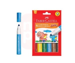 Canetinha 6 Cores Jumbo - Faber Castell