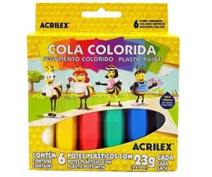 Cola Colorida 6 Cores 23G - Acrilex