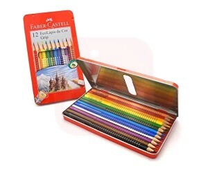Lápis de Cor 12 Cores Grip Lata - Faber-Castell
