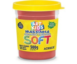 Massa de Modelar 500g Soft Vemelha - Acrilex