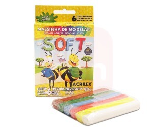 Massa de Modelar 6 Cores 90g Soft - Acrilex