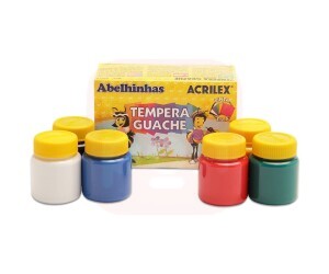 Tinta Guache 6 Cores 15ml - Acrilex