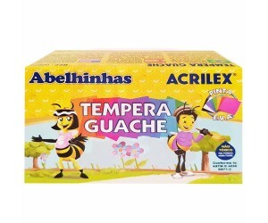 Tinta Guache 6 Cores 15ml - Acrilex