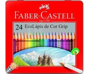 Lápis de Cor 24 Cores GRIP Lata - Faber-Castell