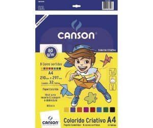 Bloco Colorido Criativo A4 32Fls 8 Cores