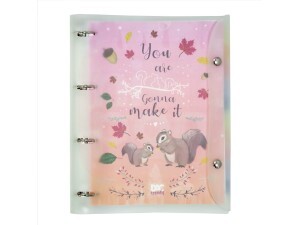 Fichário Universitário Trendy Esquilo + 192 Folhas