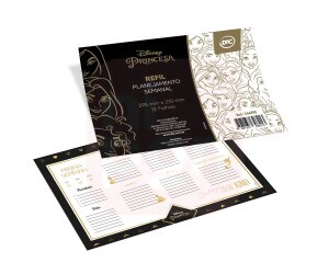Refil Para Prancheta com Planner Semanal Princesas - Dac