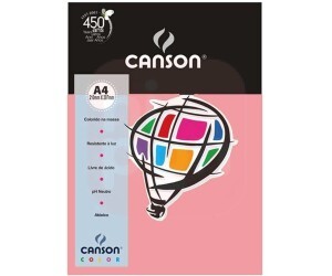 Papel Canson A4 180g Rosa Claro