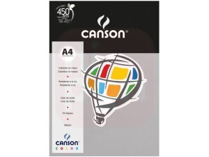 Papel Canson A4 180g Cinza Escuro