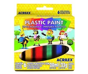  Tinta Plástica 6 Cores 20ml - Acrilex