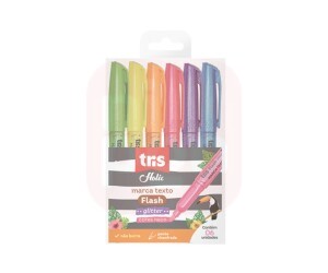 Marca Texto Holic Tropical Flash - Glitter - 6 Cores