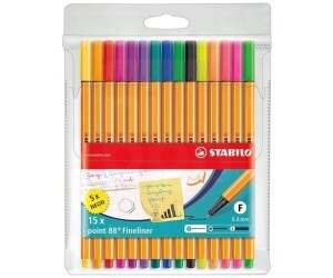Caneta Stabilo Point 88 - Kit 15 Cores