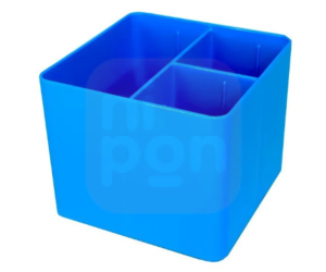 Porta Objeto Full Color C/ 3 Divisórias - Azul Polônio