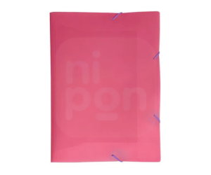 Pasta Aba Elástico 1/2 Oficio Full Color - Rosa Flúor