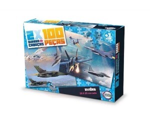 Quebra Cabeça Puzzle Aviões - Brinquedo Pedagógico