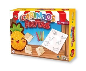 Carimbo de Madeira Frutas - Pais & Filhos