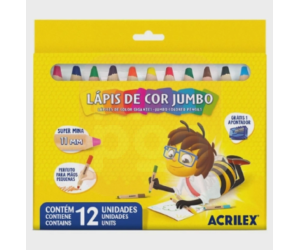 Lápis de Cor Jumbo 12 Cores