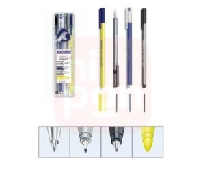 Kit Caneta Triplus Multi Set Office Estojo com 4 Unidades Staedtler