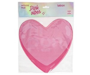 Mouse Pad Coração Pink Vibes Letron
