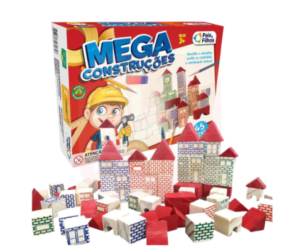 Brinquedo Pais E Filhos Para Montar Mega Construções 45 Peças