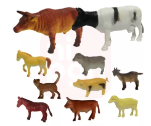 Kit 5 Animais Em Miniatura