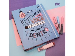 Fichário Universitário Com Elástico Letter +80 Folhas Dac