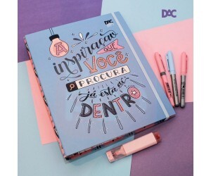 Fichário Universitário Com Elástico Letter +80 Folhas Dac