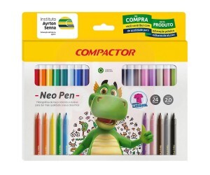 Canetinha 24 Cores Neo-Pen - Compactor