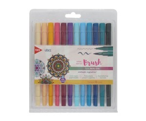 Caneta Brush 12 Cores Tons Boho Chic - Tris