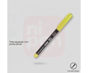 Caneta Marcador Brush Aquarelável CIS - Amarelo claro