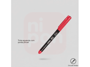 Caneta Marcador Brush Aquarelável CIS - Carmesim