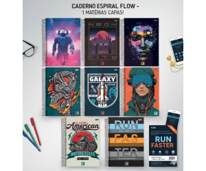 Caderno Espiral 1 Matéria - Jandaia