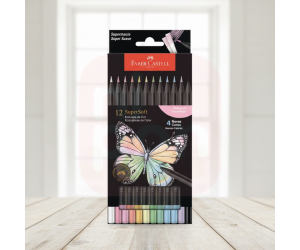 Ecolápis de Cor Supersoft 12 Cores Pastel - Faber-Castell 
