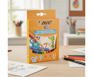 Lápis de Cor BIC Evolution Triangular Gigante – 12 Cores 