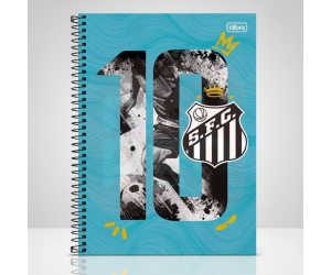 Caderno Universitário Santos 10 Matérias 160 Folhas - Tilibra