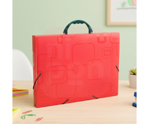 Pasta Maleta Ofício Dellofine Vermelha
