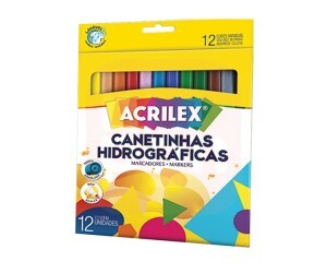 Canetinha 12 Cores - Acrilex