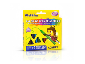 Big Giz de Cera 12 Cores Triangular – Acrilex