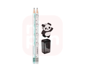 Kit Lápis HB 3 Peças Panda